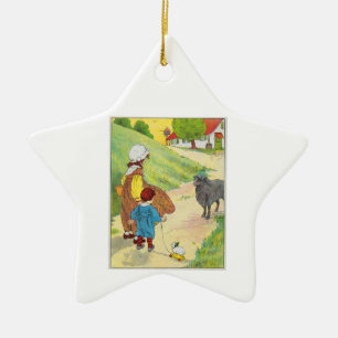 Baa, baa, zwarte schapen, heb je wol? keramisch ornament