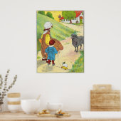 Baa, baa, zwarte schapen, heb je wol? poster (Keuken)