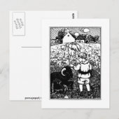  baa, Baa, zwarte schapen, Rhyme Briefkaart (Voorkant / Achterkant)