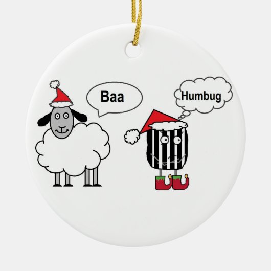 Baa Humbug drôle Ornement de Noël (Devant)