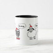 Baa Humbug Funny Festive Cartoon Mok (Midden)