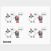 Baa Humbug Funny Festive Glossy Stickers (Vel)
