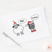 Baa Humbug Funny Festive Glossy Stickers (Envelop)