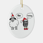 Baa Humbug Funny Kerstversier Keramisch Ornament (Rechts)