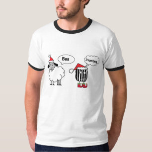 Baa Humbug Grappige Kerst Schaap Cartoon T-shirt