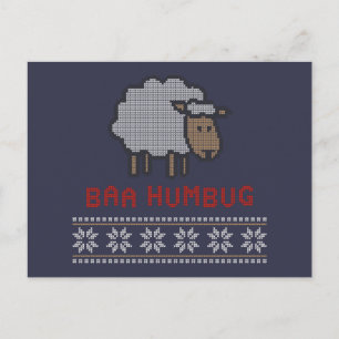 Baa Humbug kerstmis Briefkaart
