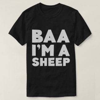 Baa Ik ben een Schaap Grappige Tekst Ontwerp T-shirt