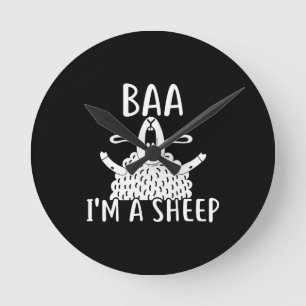 Baa I'm a Sheep Cadeau van schapenhouders Ronde Klok
