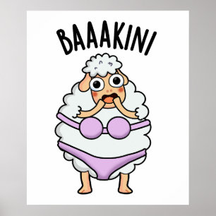 Baa-kini Grappige Bikini Pun Poster