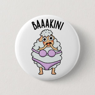 Baa-kini Grappige Bikini Pun Ronde Button 5,7 Cm