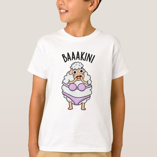 Baa-kini Grappige Bikini Pun T-shirt (Voorkant)