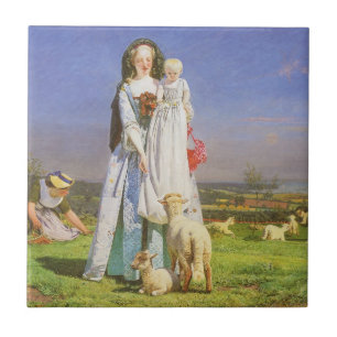  Baa-lammeren van Ford Madox Brown Tegeltje