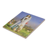 Baa-lammeren van Ford Madox Brown Tegeltje (Zijkant)