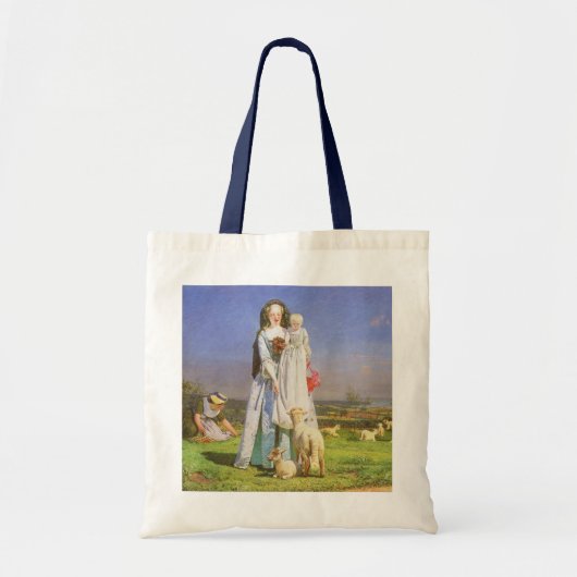 Baa-lammeren van Ford Madox Brown Tote Bag (Voorkant)