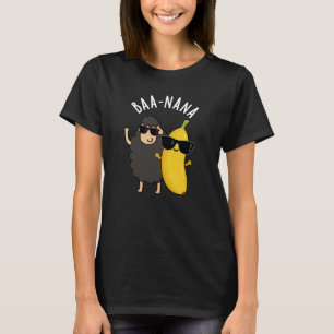 Baa-nana Grappige Banana Puns Donker BG T-shirt