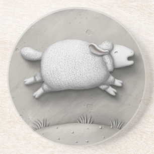 Baa Relief (schapen 3) Zandsteen Onderzetter