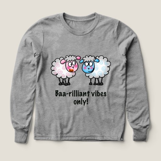 Baa-rilliant - Cute Cartoon Sheep Pair (Motif recto)