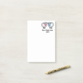 Baa-rilliant - Cute Cartoon Sheep Pair Post-it® Notes (Op bureau)