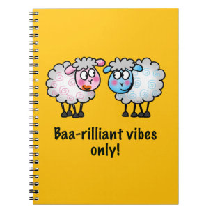Baa-rilliant - Paar Malle Schapen Notitieboek