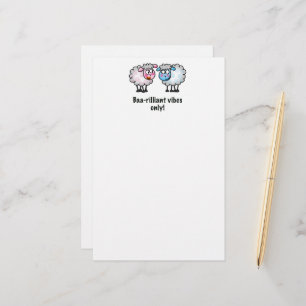 Baa-rilliant - Paar Malse Schapen Briefpapier