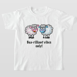 Baa-rilliant - Paar Schattige Tekenfilm Schapen T-shirt