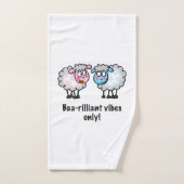 Baa-rilliant - Paire de moutons de dessin animé mi (Serviette à main)