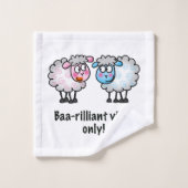 Baa-rilliant - Paire de moutons de dessin animé mi (Gant de toilette)