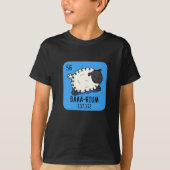 Baa-rium Grappige Schaap Chemie Pun Dark BG T-shirt (Voorkant)