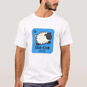 Baa-rium Grappige Schaap Scheikunde Pun T-shirt