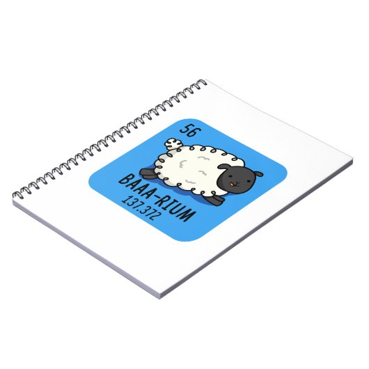 Baa-rium Grappige Sjaap Chemie Woordspeling Notitieboek (Linkerzijde)