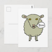 Baa Sheep Briefkaart (Voorkant / Achterkant)