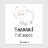 Baaaad Invloed Gepersonaliseerde Schattigee Lamssc Sticker (Vel)