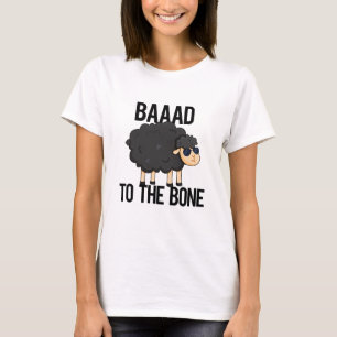 Baaad naar de zwarte schaap van het bot t-shirt