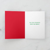 Baaah Humbug Sheep met kerstlampjes Kaart (Binnen)