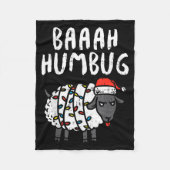 Baaah Humbug Sheep Xmas Lights Funny Anti Christma Fleece Deken (Voorkant)