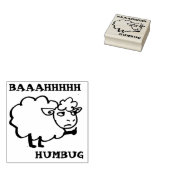 BAAHHH HUMBUG-schapen Rubberstempel (Gestempeld)
