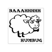 BAAHHH HUMBUG-schapen Rubberstempel (Afrduk)