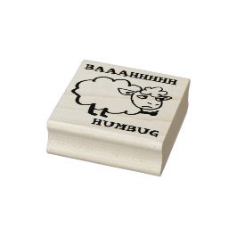 BAAHHH HUMBUG-schapen Rubberstempel