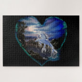 Baai bij nacht, Dolphin Love Legpuzzel (Horizontaal)