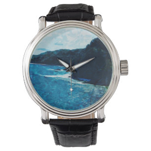Baai op weg naar Hana Maui Abstract Horloge