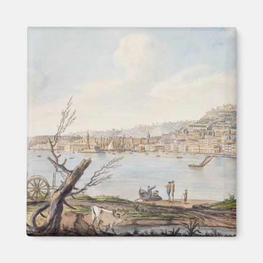 Baai van Napels vanaf de kust van zee bij de Madda Magneet (Voorkant)