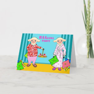 BAAjama Party jote Pajama Party Invitation Sheep