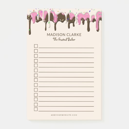 Baakte artikelen Bakery Business Post-it Opmerking Post-it® Notes (Voorkant)