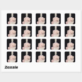 Baal Hammon zat op zijn troon Vierkante Sticker (Vel)