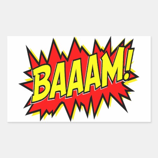 BAAM! RECHTHOEKIGE STICKER (Voorkant)