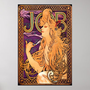 BAAN 1896 POSTER PRINT A5-A1 Alphonse Mucha Kunst