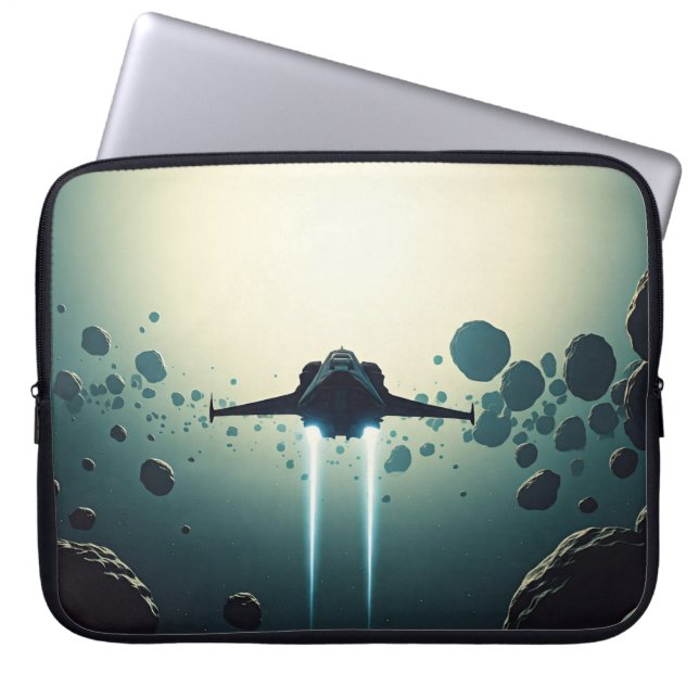 baan van het ruimteschip rond laptop sleeve (Voorkant)