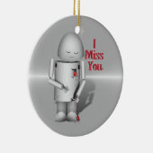 Baanbrekend hart - ik Miss U Keramisch Ornament (Rechts)