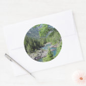 Baanbrekend nationaal bos ronde sticker (Envelop)