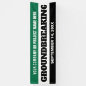 Baanbrekende ceremonie met aangepaste kleuren spandoek (Verticaal)